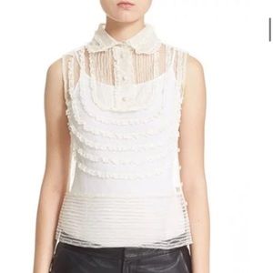 RED Valentino Women's Ruffled Lace Sleeveless Top new with tags Size 2